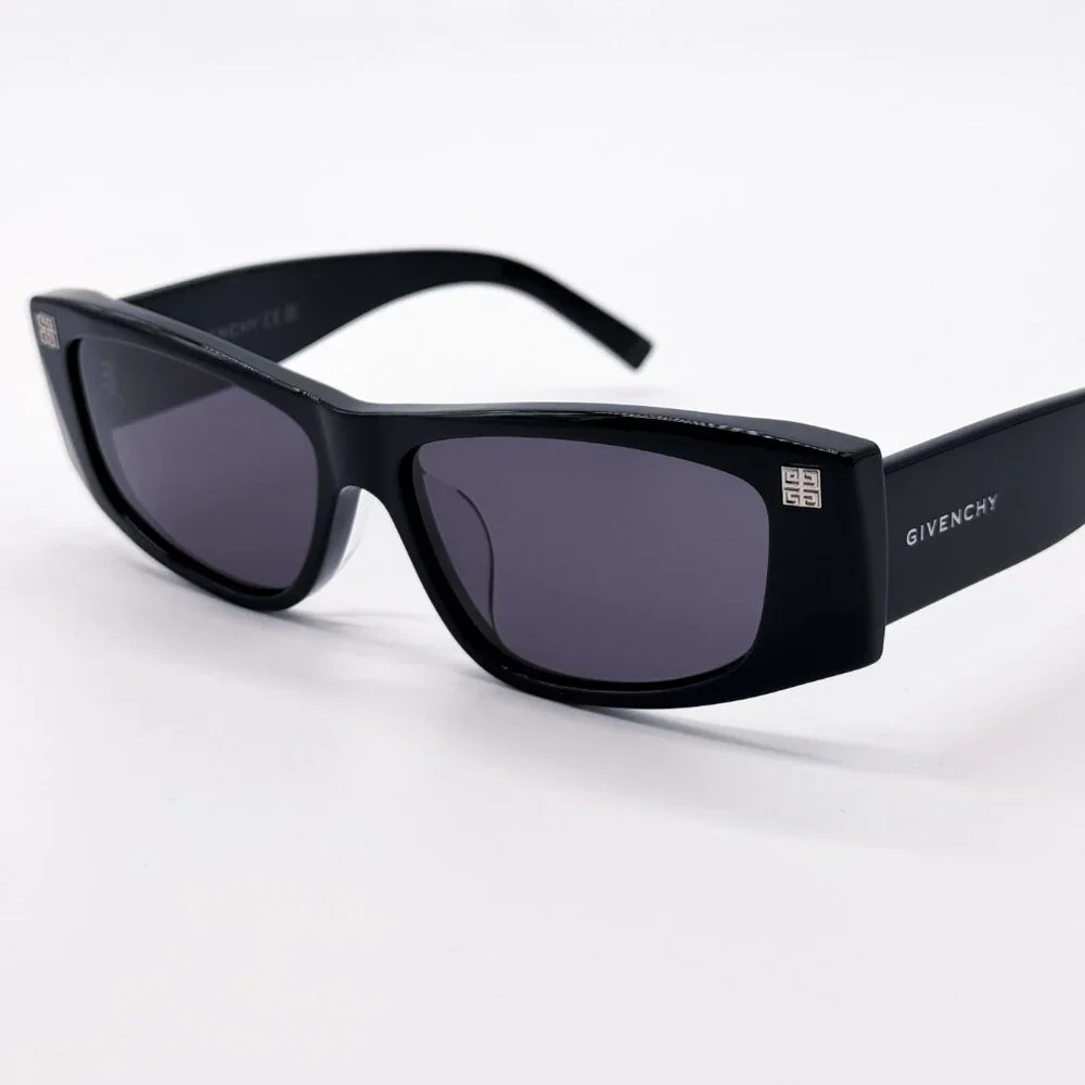 NEW GIVENCHY GV40048F 01A SHINY BLACK/GREY WOMEN SUNGLASSES GIVENCHY - Picture 6 of 9